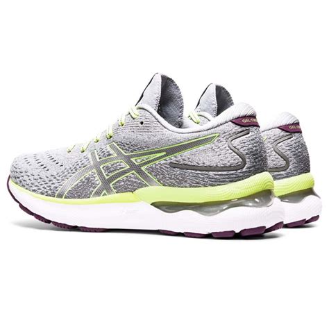 T Nis Asics Gel Nimbus Cinza E Verde Claro Feminino T Nis