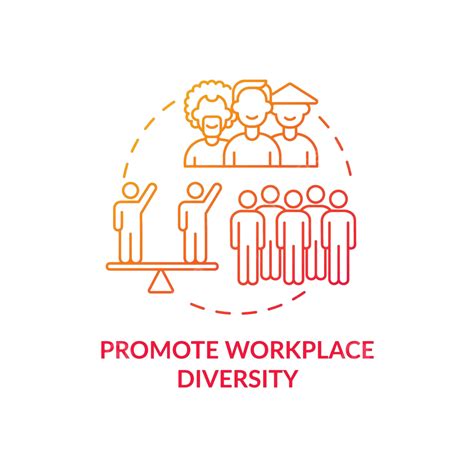 Promote Workplace Diversity Concept Icon Circle Idea Icon Vector