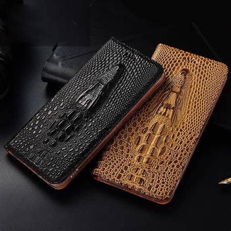 Luxury Crocodile Head Leather Flip Phone Case For Vivo X20 X21 X21i X23