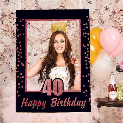 Jevenis Rose Gold Th Birthday Party Photo Booth Props Th Birthday