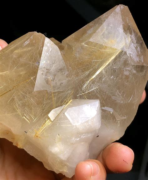 G Natural Golden Hair Rutilated Quartz Crystal Point Etsy