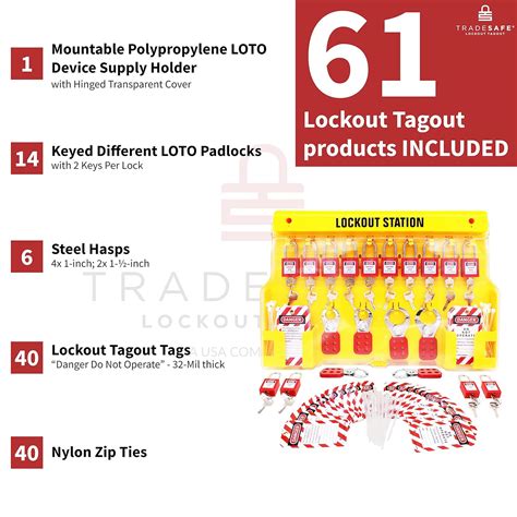 Buy Tradesafe Lockout Tagout Station With Loto Devices Pack Safety