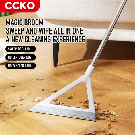 Ccko Magic Silicon Broom Ultimate Clean Pro Grip Broom Dry And Wet