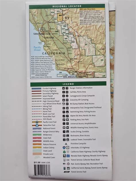 Lake Tahoe Basin Trails Illustrated Other Rec Areas National Geographic Maps Trails