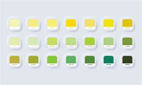 Palette De Couleurs Pastel Jaune Et Vert Vecteur Chantillons De