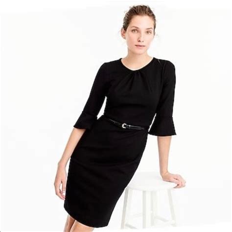 J Crew Dresses Jcrew Bellsleeve Sheath In Stretch Ponte Dress