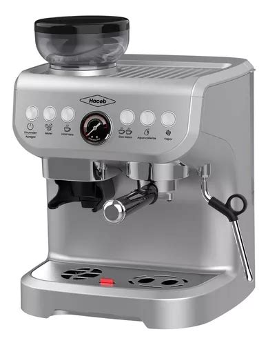 Cafetera Haceb Café Espresso Inox plateada con molino integrado