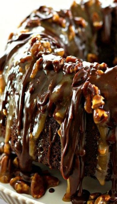 Chocolate Turtle Bundt Cake Cake Recipes Desserts Bundt Cakes Recipes