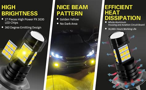 Amazon Auxlight H Led Fog Light Drl Bulbs Lumens Extremely