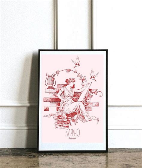 Sappho Art Print Sapphic Art Lesbian Aesthetic Decor Etsy