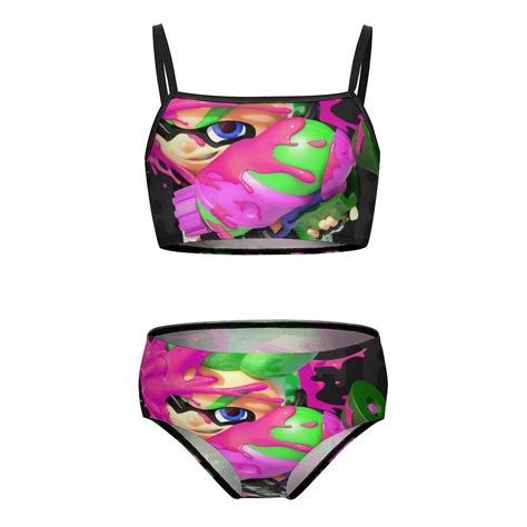 Splatoon Girls Bikini Swimsuits Two Piece Beach Bathing Suit Swimwear Y Cm Walmart