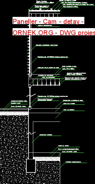 Proje Sitesi Paneller Cam Detay Autocad Projesi