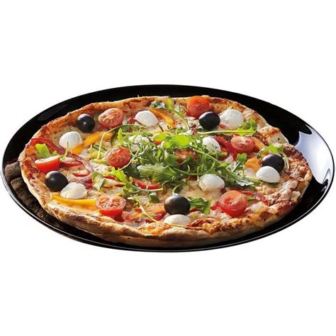 Assiette à pizza FRIENDS TIME LUMINARC 32cm noir 2039 Cdiscount Maison