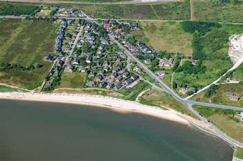 Sylt Ost von oben Meeres Küste der Nordsee in Keitum Munkmarsch im