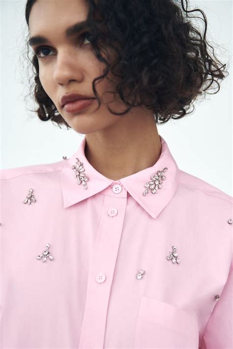 View All Shirts Blouses Woman Zara United States Embellished