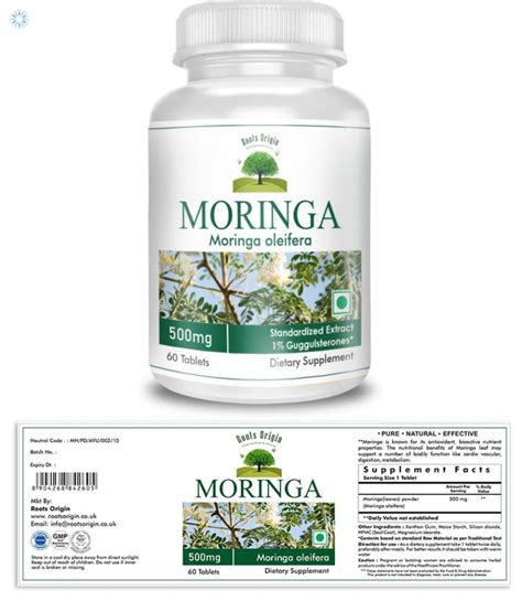 Health Capsules Moringa Oleifera Leaf Extract Supplement