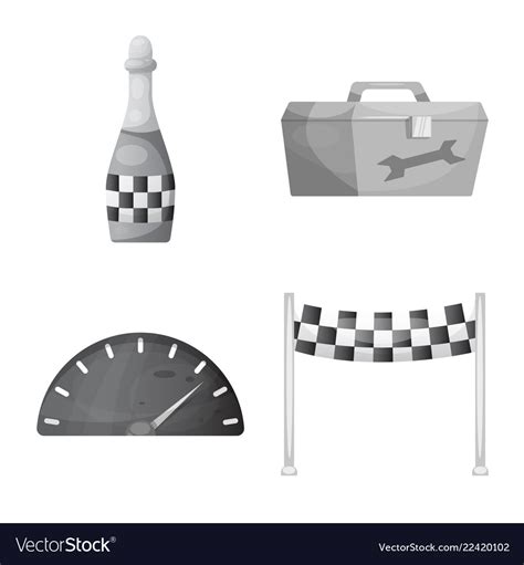 Car and rally logo set Royalty Free Vector Image