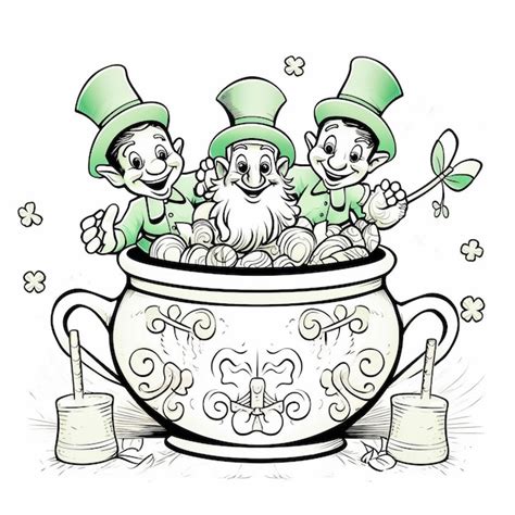 Premium Photo Vector Illustration Of Happy Cartoon Leprechauns With