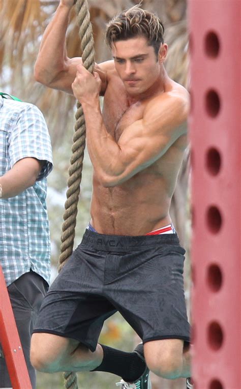 Zac Efron Shows Shirtless Body On Baywatch Set And It S Almost Too Hot To Handle E News