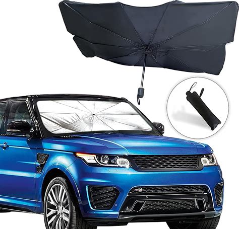 Econour Car Windshield Sun Shade 55 X 31 Inches Foldable Reflector Umbrella Cover Sun Shade