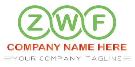 Premium Vector | Zwf letter logo design