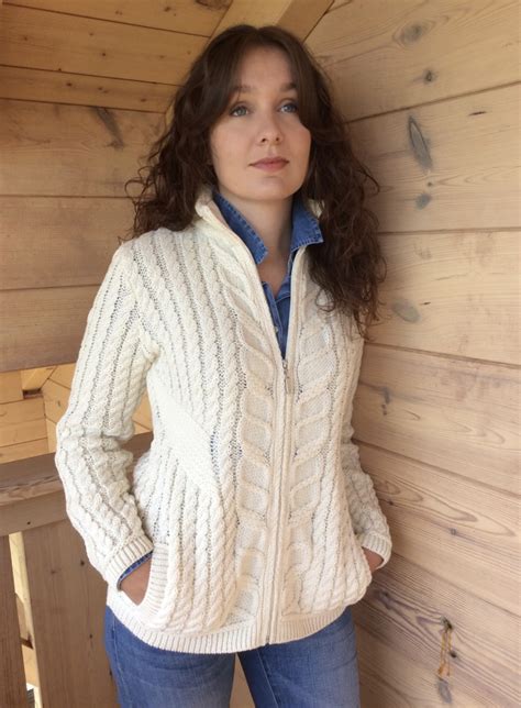 Gilet Irlandais Chaud Laine Merino Aran Crafts