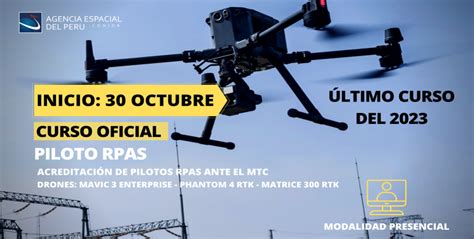 Curso Oficial Piloto Rpas Pe Drones Mavic Enterprise Phantom