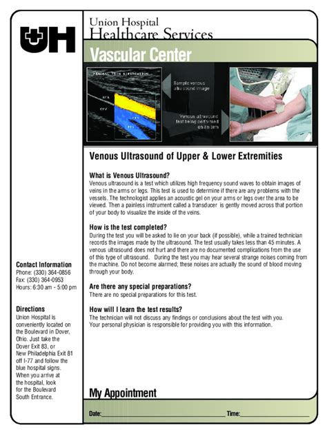 Fillable Online My Clevelandclinic Venous Ultrasound Of The Upper And