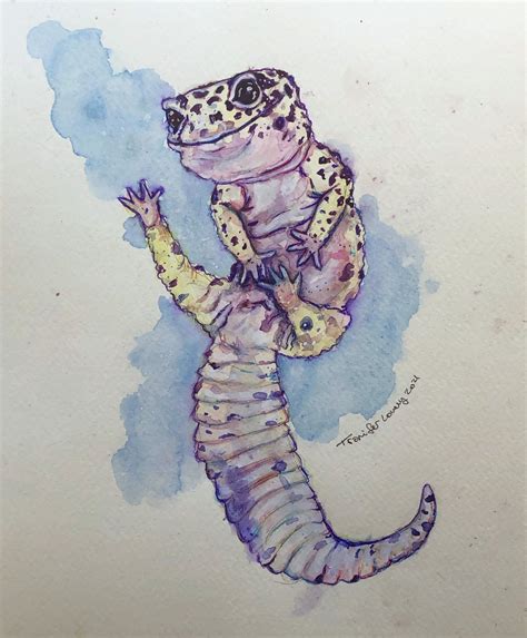 Leopard Gecko Art Original Painting Lizard Art Gecko - Etsy UK