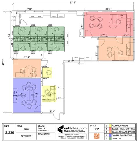 Office Cubicles Layout Planning