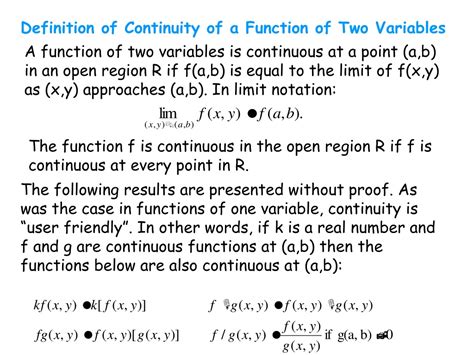 Ppt Exploring Limits And Continuity In Functions Of Several Variables