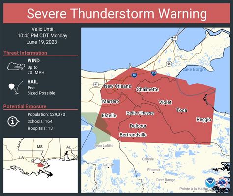 Nws New Orleans On Twitter Severe Thunderstorm Warning Including New