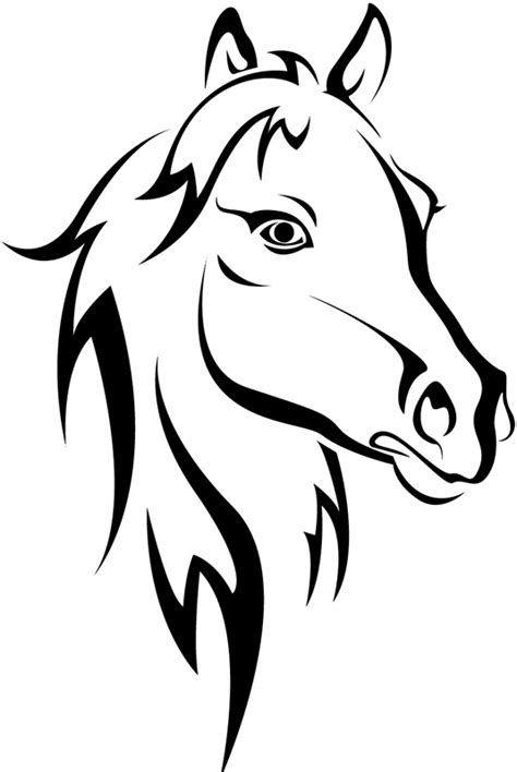 Horse Head Line Drawing - ClipArt Best