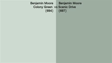 Benjamin Moore Colony Green Vs Scenic Drive Side By Side Comparison