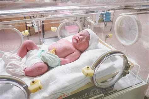 New Born Baby In The Hospital Incubator Stock Photo At Vecteezy