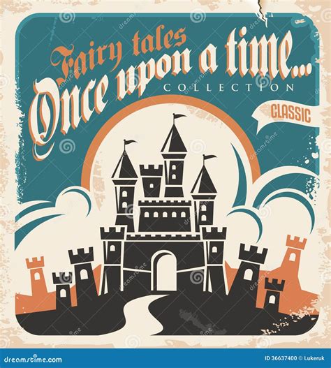 Vintage Fairy Tales Book Cover With Image Of Castle Stock Photo - Image ...