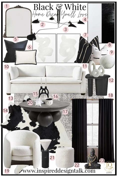 Thi T K Room Decor Black And White I M Nh N C O V I Gam M U En Tr Ng