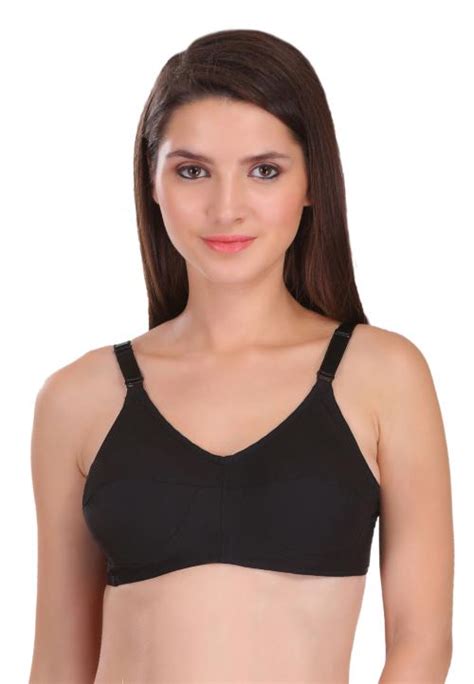 Buy Featherline Women Black Pure Cotton Single Minimizer Bra 40B