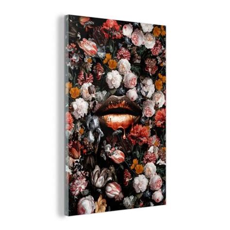 Tableau Toile Muchowow Portrait X Cm L Vres Fleurs