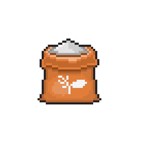 sack of rice in pixel art style 22026170 Vector Art at Vecteezy