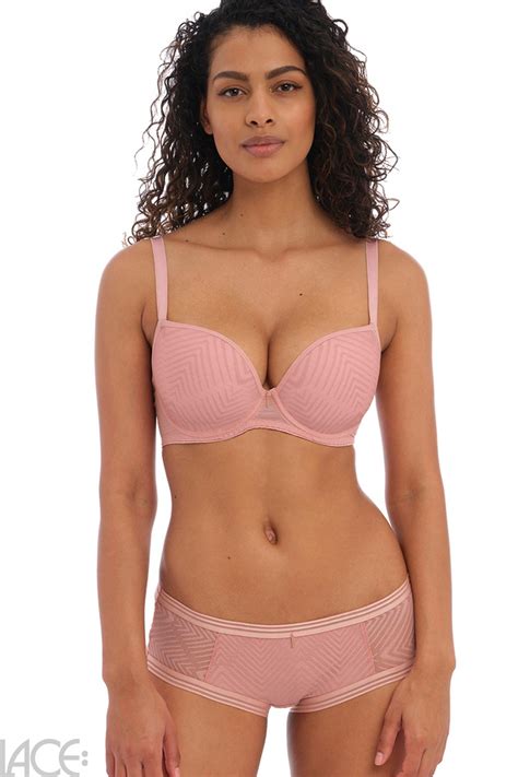 Freya Lingerie Tailored Push Up Bh E J Cup Ash Rose Lace De