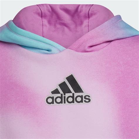 adidas Allover Print Logo Fleece Pullover Hoodie - Purple | Free Shipping with adiClub | adidas US