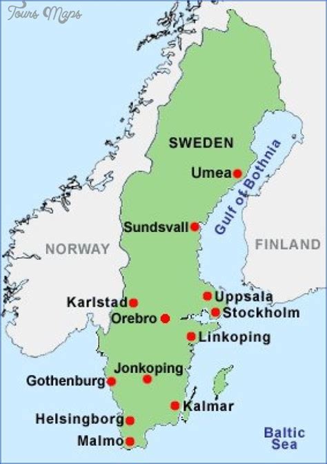 Map of Smaland Sweden with Major Cities