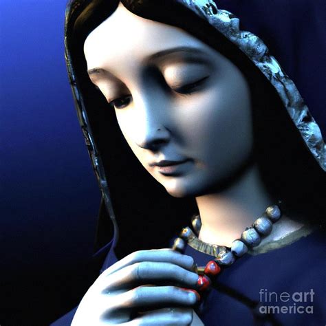 3d Look Artificial Intelligence Art Of The Blessed Virgin Mary Praying Digital Art By Rose