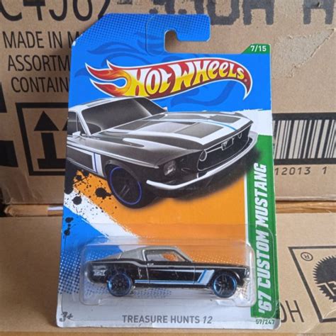 Jual Hot Wheels Hotwheels 67 Custom Mustang Treasure Hunt Reguler Th Reg Shopee Indonesia