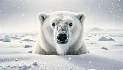 Premium Photo Portrait Of A Polar Bear Close Up