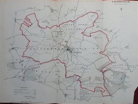 Antique Maps of Chippenham in Wiltshire