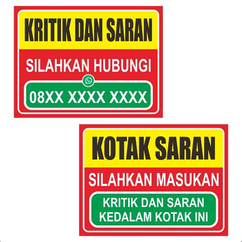 Jual Stiker Kritik Dan Saran Silahkan Hubungi Shopee Indonesia