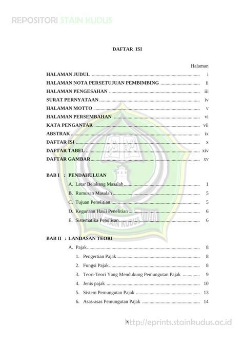 PDF DAFTAR ISI HALAMAN JUDUL HALAMAN NOTA Eprints Stainkudus Ac Id