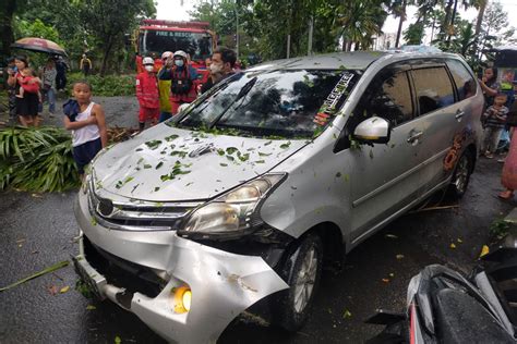 Lagi Mobil Ringsek Tertimpa Pohon Tumbang Di Bogor